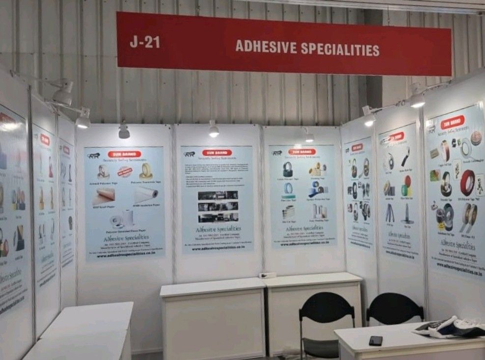 exhibition stall for adhesive specialities
